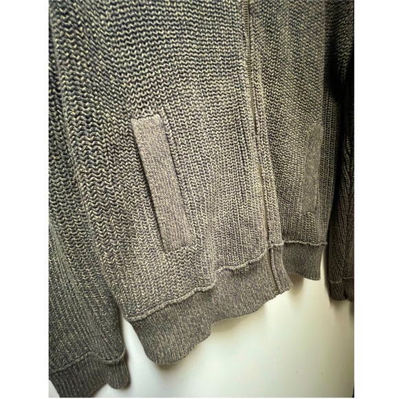 Eddie Bauer Forrest Green Knit Ribbed Full Zip Up Cardigan Sweater, Men’s Large - Picture 4 of 8